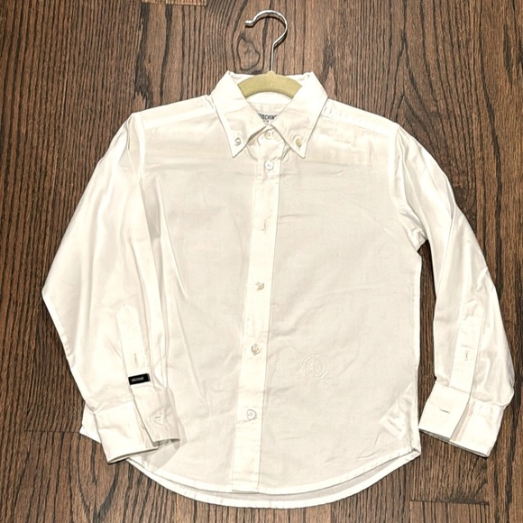 Moschino Bambino White Button Down Shirt 5A - Picture 1 of 7
